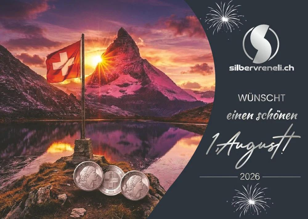 Silbervreneli verschickt Grüsse zum Schweizer Nationalfeiertag
