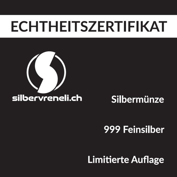 Silbervreneli Echtheitszertifikat